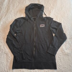 Under Armour men's small full zip hoodie has a couple pain spots & fade GUC